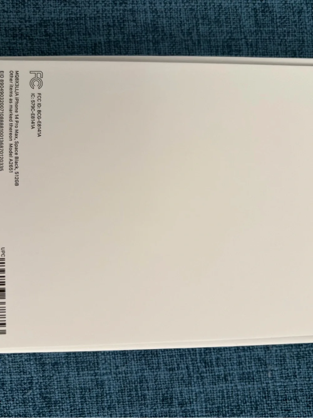 Space Black Apple iPhone 14 Pro Max 512 GB with White USB-C to Lightning Cable